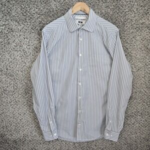 Joseph Abboud Dress Shirt Mens 16.5‎ 36/37 Tall Gray Striped Button Up Cotton